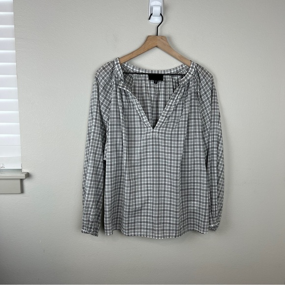 Nili Lotan Brooke Plaid Top - Picture 2 of 5